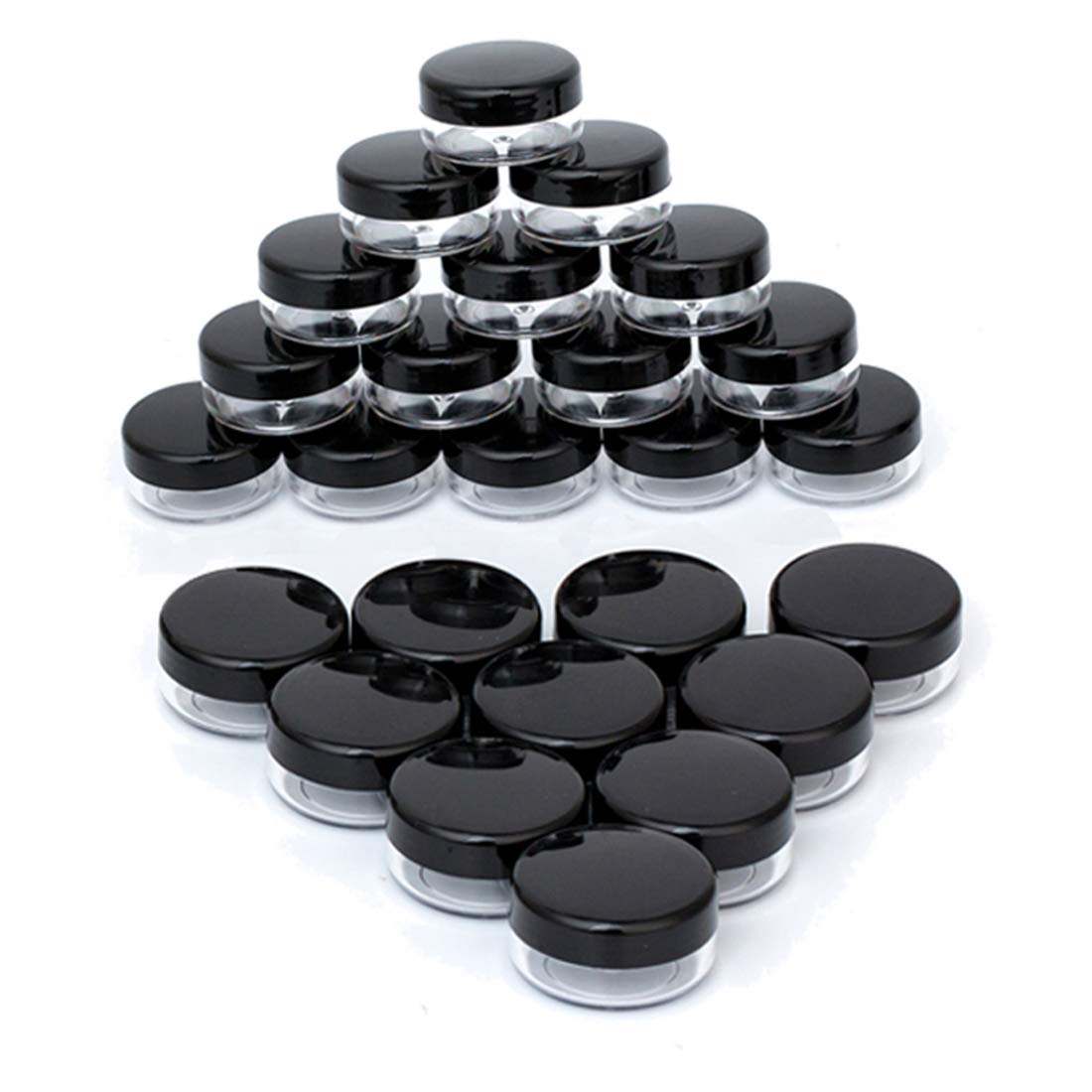 Zejia 20 Gram Plastic Cosmetic Jars With Lids, 20 Pieces Small Cosmetic Containers, Travel Size Sample Containers, Round Travel
